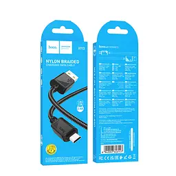 Дата кабель Hoco X113 Beneficio USB to MicroUSB (1m) Black - мініатюра 4