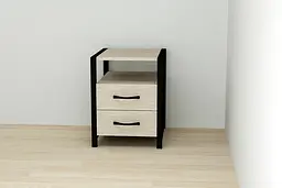 Тумба універсальна Ferrum-decor Вів'єн 2/2 50x41x40 чорний ДСП Дуб Сонома 16мм (FRD-104158) - мініатюра 4