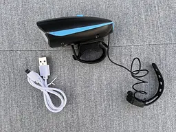Вело фара та велосипедний сигнал на виносній кнопці Bike Light 7588 акумуляторний велоліхтар micro-USB - мініатюра 10