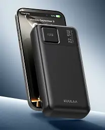 Зовнішній акумулятор Kuulaa RT-20 20000mAh 22.5W Power bank чорний - мініатюра 2