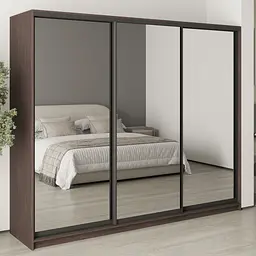 Шафа-купе тридверна MebelStar Комбо BG 3 Дзеркала 250x60x210 см Дуб рістрето (MBS-9365)