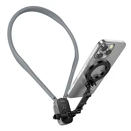 Кріплення на шию HOCO K31 Campo magnetic neck-hanging holder Чорний Сірий - мініатюра 3