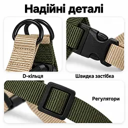 Шлея для собак Nunbell Y-Shape з повідцем, регульована та світловідбивна M, Зелений - мініатюра 5