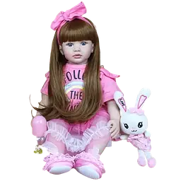 Реалістична Кукла Реборн 60 см силіконова Doll Reborn - мініатюра 2