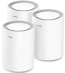 MESH-система Cudy Mesh-система WiFi 6 2.5G M3000 V2.0 White (3-Pack) 3 штуки дводіапазонні (73-00553)