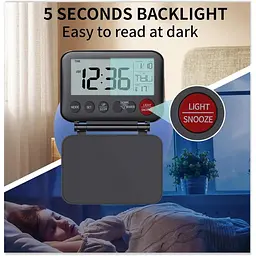 Годинник Xerteam Flip Clock портативний цифровий з РК-дисплеєм календарний таймер температури підсвічування 12/24H - мініатюра 5