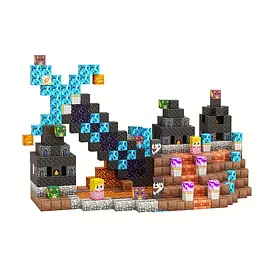 Магнітний конструктор Minecraft 108 шт по грі Майнкрафт Підземелля замку Mk001014 - мініатюра 3
