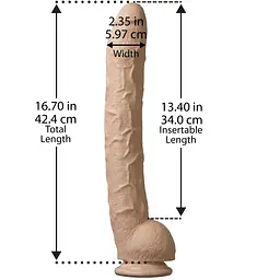 Фалоімітатор Doc Johnson Dick Rambone Cock White - мініатюра 4