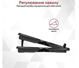 Охолоджувальна підставка для ноутбука Promate AirBase3 4xFan LED 17.3 дюймів - мініатюра 5