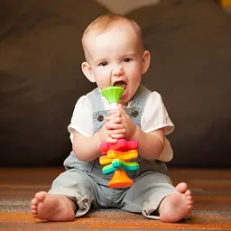 Пірамідка-спінер Fat Brain Toys MiniSpinny тактильна (F134ML) - мініатюра 6
