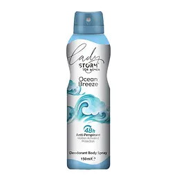 Жіночий дезодорант-антиперспірант для тіла LADY STORM Ocean Breeze, 150 мл (Liv282696)