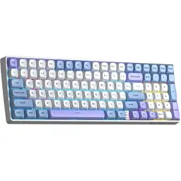 Клавіатура Aula S100pro RGB KRGD Red Switch Wireless/Bluetooth/Type-C UA White/Blue (6948391205762) - мініатюра 3