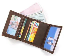Чоловічий шкіряний гаманець Vintage 10,5х9 см acs0015353 - мініатюра 10
