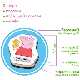 Набір магнітів Magdum Свинка Пеппа Магнітна історія Сім’я Пеппи (МЕ 5031-15) - мініатюра 4