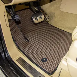 Килимки у салон EVA для Volkswagen Touareg I 2002-2010 з підп'ятником Черні-Чорний кант 5 шт - мініатюра 3