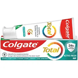 Зубна паста Colgate Total Active Freshness антибактеріальна багатофункціональна 75 мл - мініатюра 4