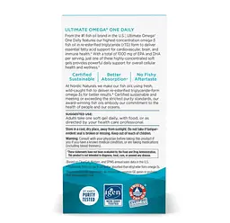 Риб'ячий жир та омега Nordic Naturals Ultimate Omega One Daily 30 капсул - мініатюра 3