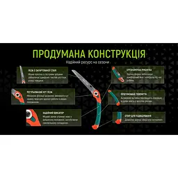 Ножівка садова Alloid SK5 складана з регульованим кутом 250 мм (PS-122250) - мініатюра 2