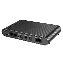 Джерело безперебійного живлення для роутерів Hoco DB63 Portable DC UPS 5/9/12V 10000 mAh чорний - мініатюра 4