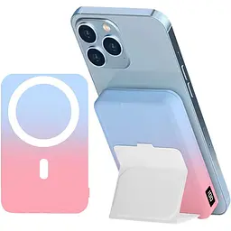 Портативний ЗП Power Bank JJT-A27-1 Gradient PD20W+QC 22.5W з БЗП 10000 mAh Blue / Pink - мініатюра 2