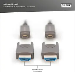 Кабель Digitus HDMI (M/M), 4K, AOC, 10м, чорний teh0013677 - мініатюра 10