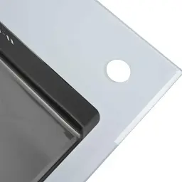 Кухонна скляна мийка Platinum Handmade White Glass з нержавіючої сталі 3 мм прямокутна 60x51x20 см - мініатюра 4