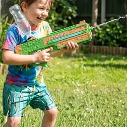 Водяний електричний пістолет зі світлом / Водяний автомат Electric Water Gun / Водяний бластер SQ011B - мініатюра 5