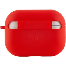 Силіконовий футляр з мікрофіброю для навушників Airpods Pro Червоний / Red - мініатюра 3