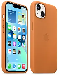 Оригінальний шкіряний чохол Leather Case MagSafe для Apple iPhone 13 \| 14 (6.1") Brown (MM103ZM/A) - мініатюра 8