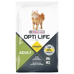 Сухий суперпреміум корм Opti Life Adult Опті Лайф беззерновий для котів, Курка 7.5 кг (413203)