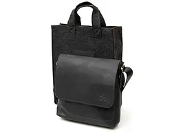 Чоловіча шкіряна сумка GRANDE PELLE 24х24х6 см sum0015574 - мініатюра 6