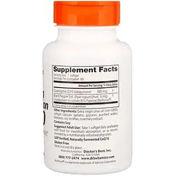Коензим Q10 з біоперином Doctor's Best High Absorption CoQ10 with BioPerine 100 мг 60 желатинових капсул - мініатюра 2
