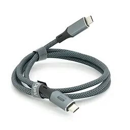 Кабель VEGGIEG V-U409, Type-C(Male) to Type-C(Male) PD cable, 240 Вт, струм 5 А, 40Gbps, Gray, довжина 1м, Box