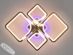 Стельова люстра з диммером і LED підсвічуванням, колір золото, 100W