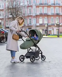 Дитяча прогулянкова коляска книжка для дітей до 3 років до 22 кг Alfa Carrello Indigo Blue - мініатюра 6