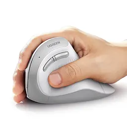 Маніпулятор миша бездротова UGREEN MU008 Multi-mode Vertical Mouse White (UGR-45759) - мініатюра 5