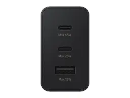 Мережевий зарядний пристрій Samsung 65 W Trio Black (EP-T6530NBEGEU) - мініатюра 2