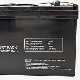Акумулятор стаціонарний Must LiFePO4 LP15-12100 (+/-) 12.8V 100Ah клема під болт - мініатюра 2