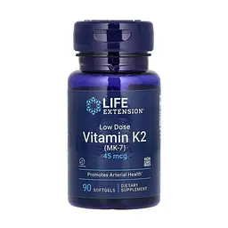 Витамин K Life Extension 45 мкг (Low Dose Vitamin K2) – 90 софтгелей