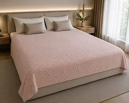 Простирадло махрове жакардове Parisa Home 200х220 щільність 400 г/м2 персикове