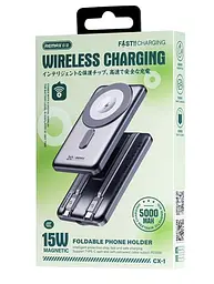 Повербанк Remax CX-1 15W 5000 mAh MagSafe Power Bank Silver - мініатюра 3