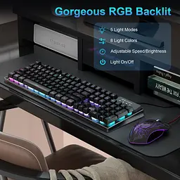 Комплект (клавіатура + миша) MageGee K1 Combo Black (6971969723900-UA) [164310] - мініатюра 7