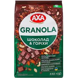 Гранола Аха 330г Шоколад та горіхи хрустка