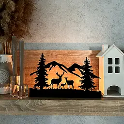 Свічник Nice & Cozy Deer family на 4 свічки чорний - мініатюра 4