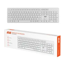 Клавіатура бездротова 106key, WL 2E KS-260 White, EN/UK - мініатюра 6