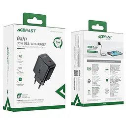 Зарядний пристрій - Адаптер мережевий ACEFAST GaN A21 30 W чорний - мініатюра 10