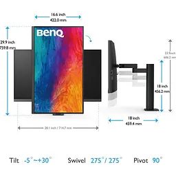 Монітор BenQ 31.5` PD3205UA (9H.LKGLA.TPE) [147895] - мініатюра 17