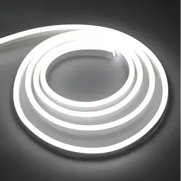 Світлодіодна неонова стрічка герметична 5 метрів біла NEON 220В JL 2835-120 G IP65 - мініатюра 2
