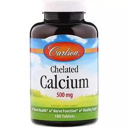 Кальцій хелат Carlson Chelated Calcium 500 мг 180 таблеток
