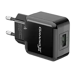 Зарядний пристрій Grand-X (1xUSB 5В/2.1А) Black (CH-03B)